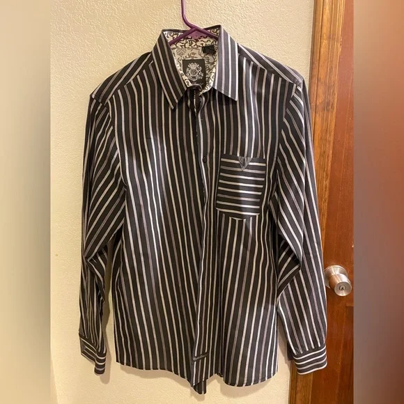 english laundry dress shirts christopher wicks English Laundry By Christopher Wicks NWT XXL Shirt Red Blue Black Stripes